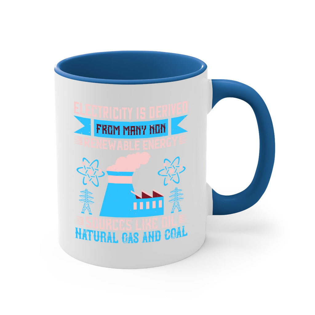 Electricity is derived from many nonrenewable and coal Style 47#- electrician-Mug / Coffee Cup