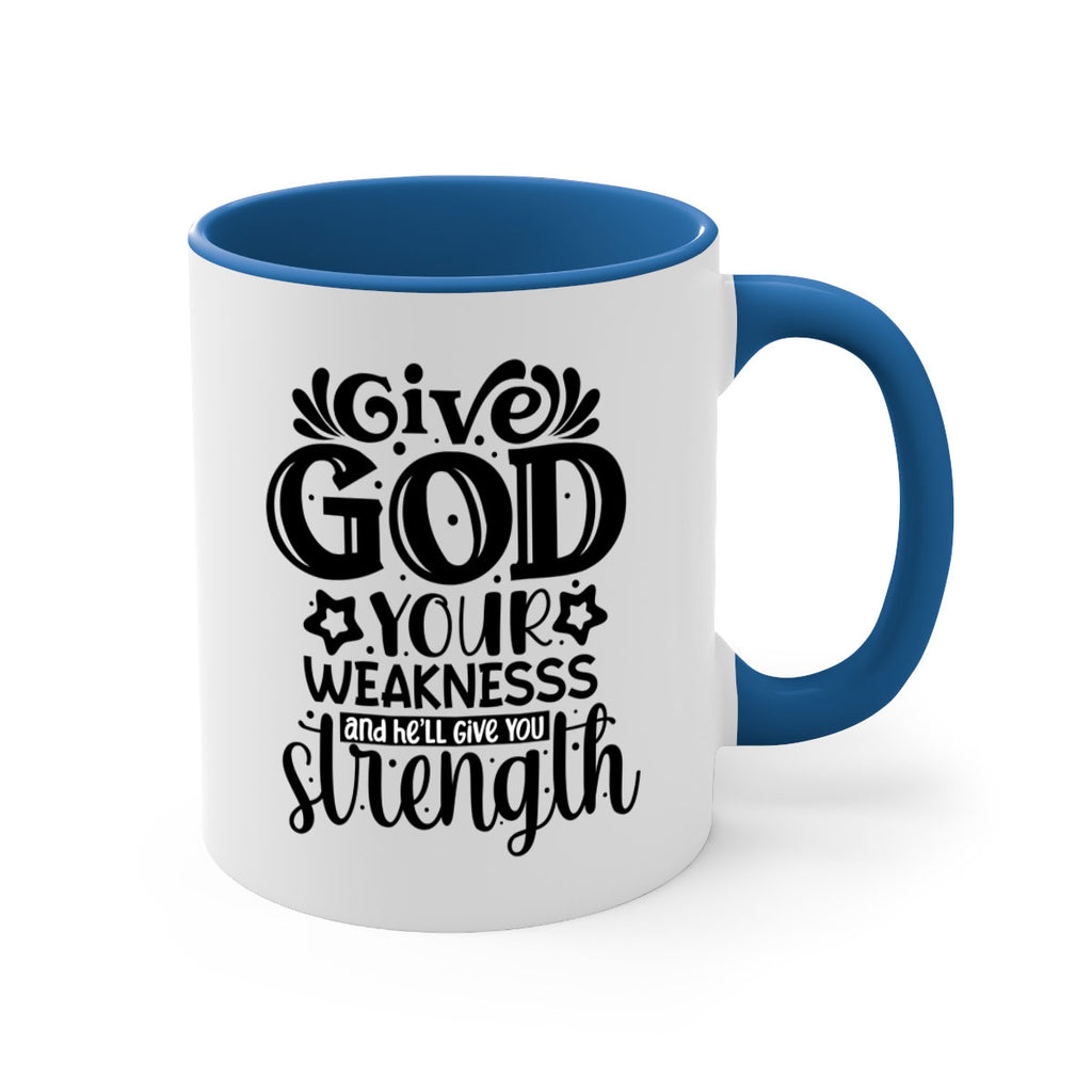 Give god your weaknesss and hell give you strength Style 37#- Black women - Girls-Mug / Coffee Cup