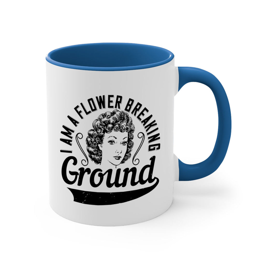 I am a flower breaking ground Style 32#- Afro - Black-Mug / Coffee Cup