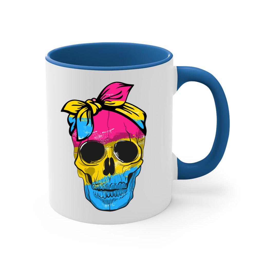 Pansexual Lgbtq Skull Gay Pride Png 30#- lgbt-Mug / Coffee Cup