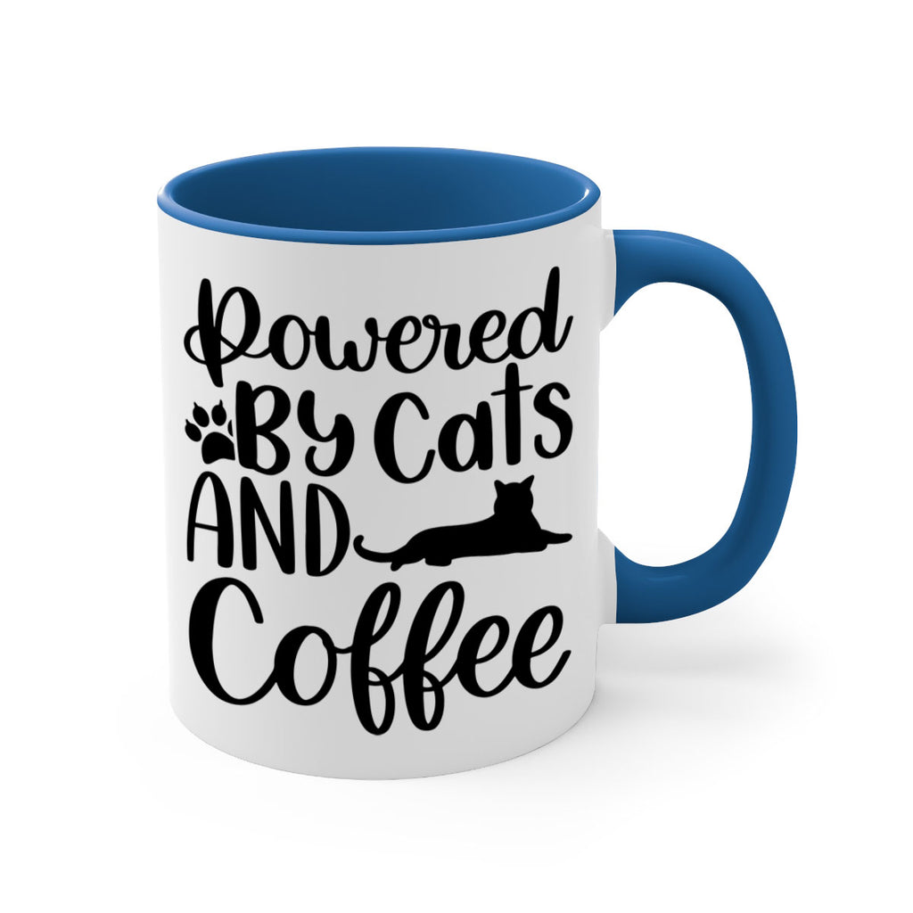 Powered By Cats And Coffee Style 102#- cat-Mug / Coffee Cup