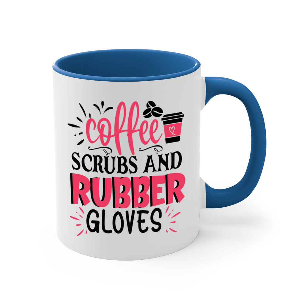 coffee scrubs and rubber gloves Style 393#- nurse-Mug / Coffee Cup