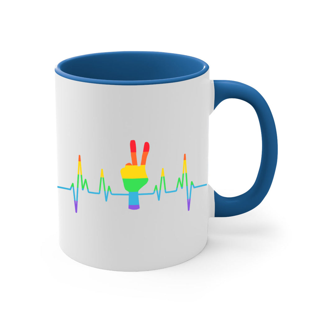 lgbt gay pride heartbeat lgbt 104#- lgbt-Mug / Coffee Cup
