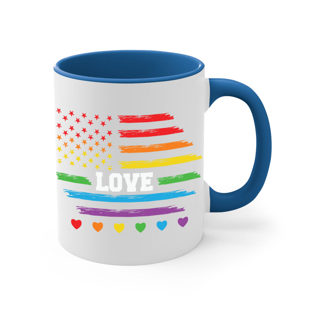 love rainbow american flag lgbtq lgbt 83#- lgbt-Mug / Coffee Cup