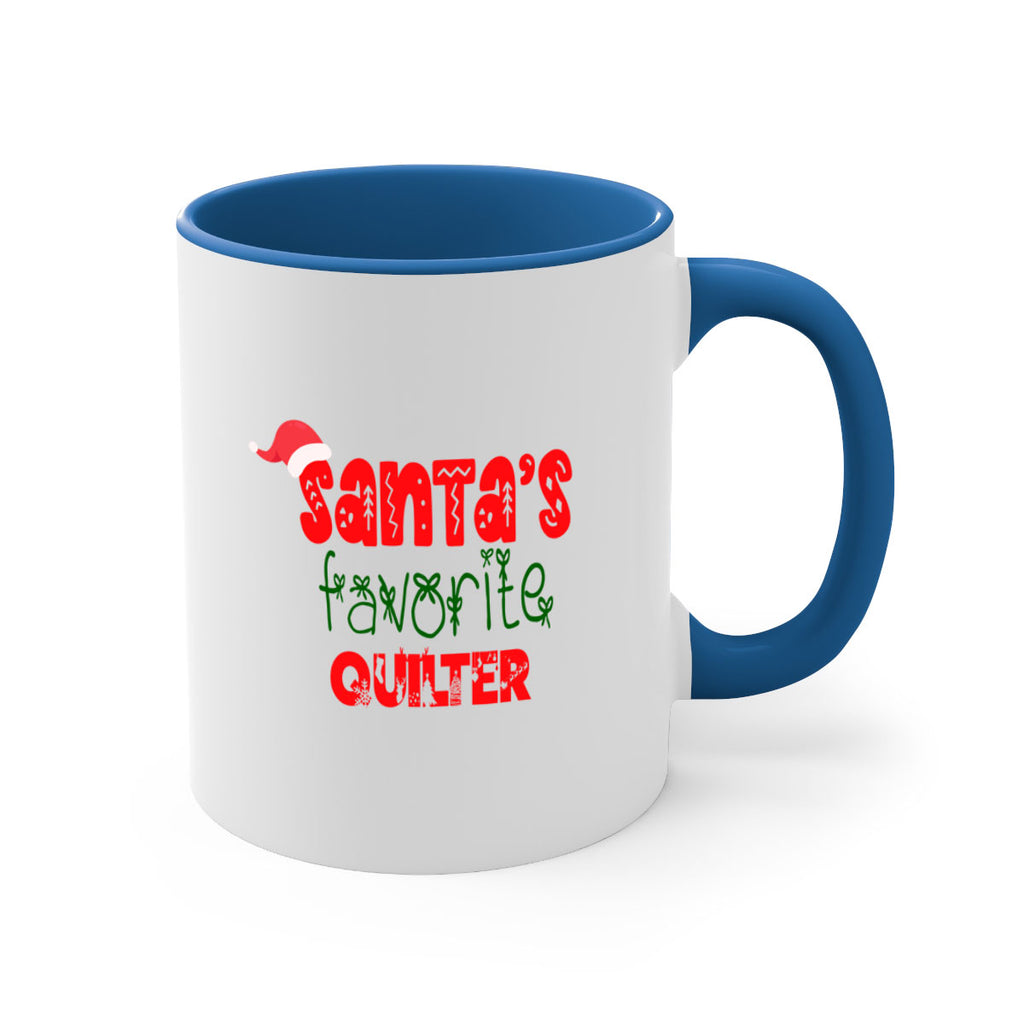 santas favorite quilter style 1048#- christmas-Mug / Coffee Cup