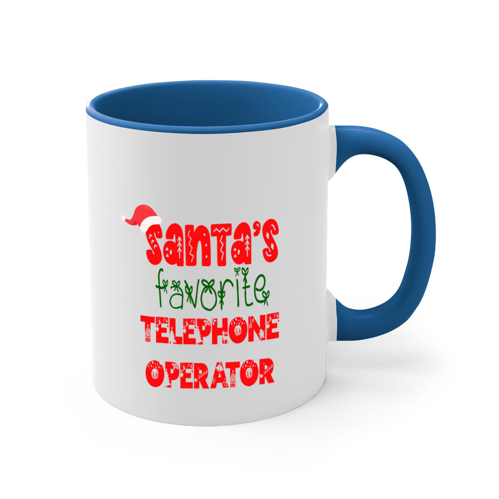 santas favorite telephone operator style 1120#- christmas-Mug / Coffee Cup