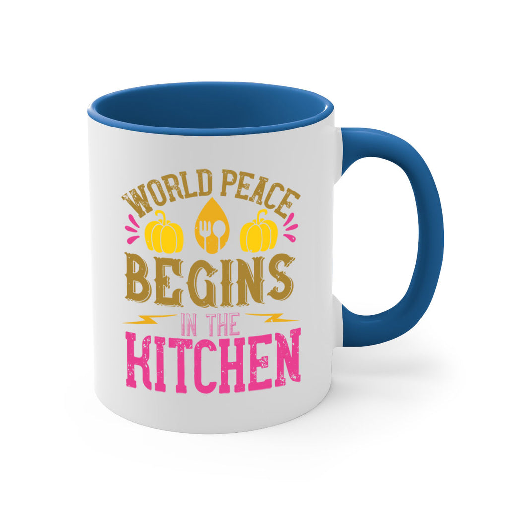 world peace begins in the kitchen 7#- vegan-Mug / Coffee Cup