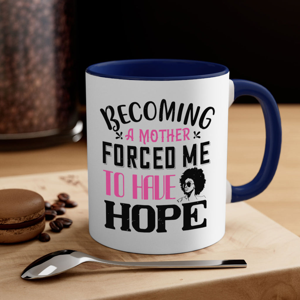 Becoming a mother forced me to have hope Style 37#- Afro - Black-Mug / Coffee Cup