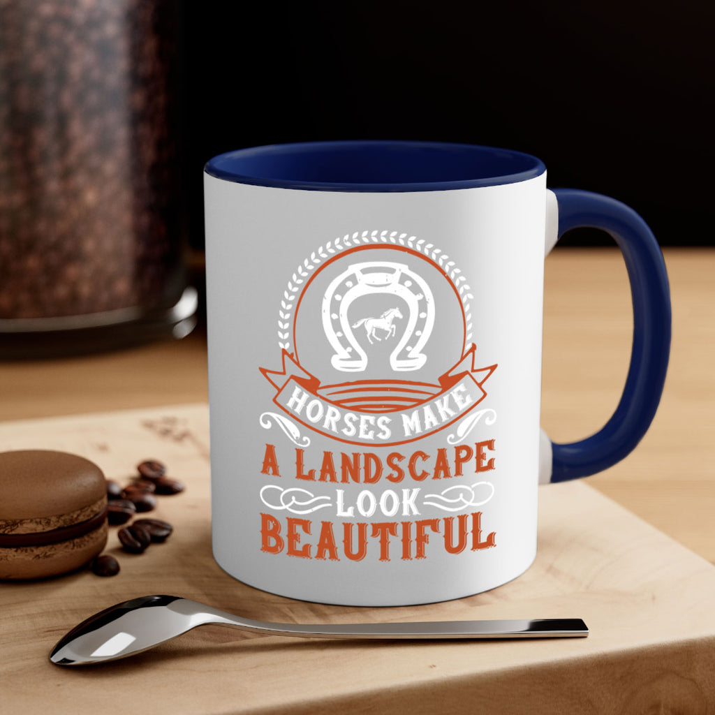 Horses make a landscape look beautiful Style 42#- horse-Mug / Coffee Cup