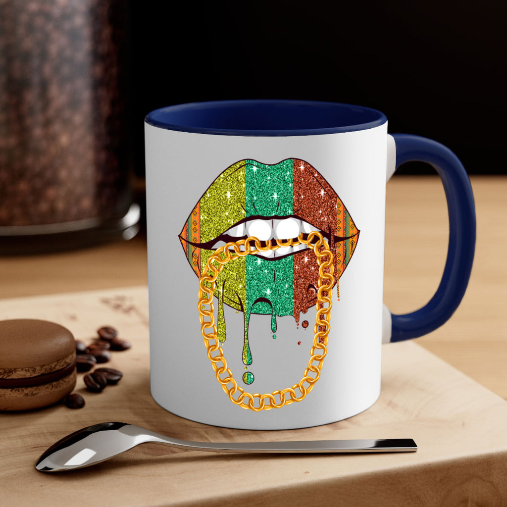 Juneteenth Women Melanin Girl Lips Png 25#- juneteenth-Mug / Coffee Cup