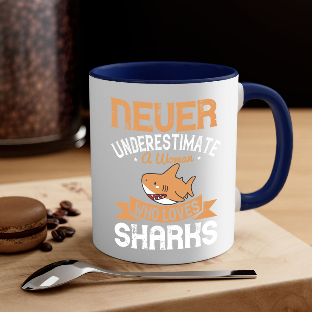 Never underestimate a woman who loves sharks Style 52#- Shark-Fish-Mug / Coffee Cup