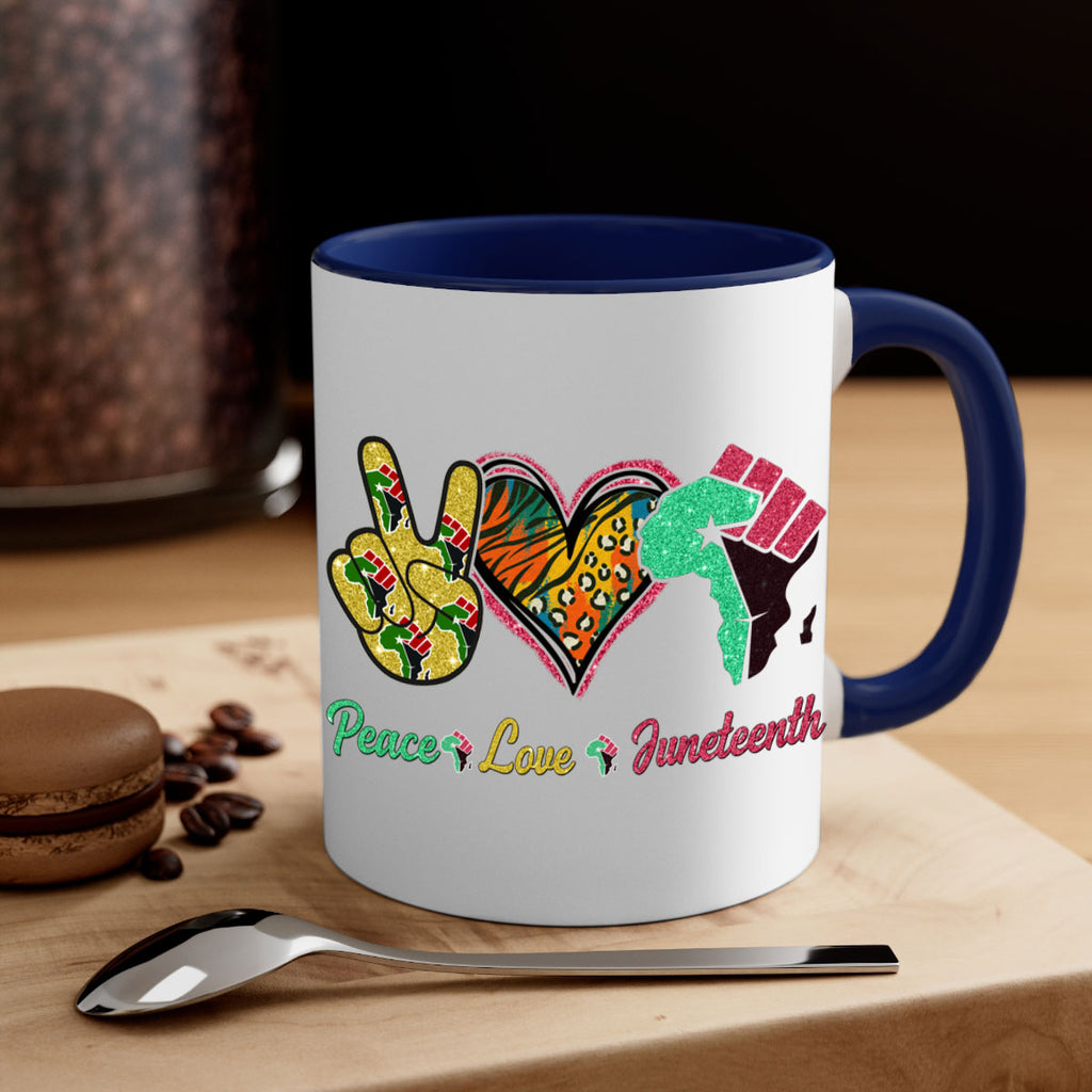 Peace Love Juneteenth Day Fist Png 8#- juneteenth-Mug / Coffee Cup