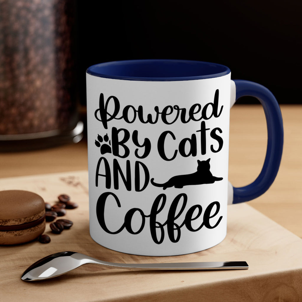 Powered By Cats And Coffee Style 102#- cat-Mug / Coffee Cup