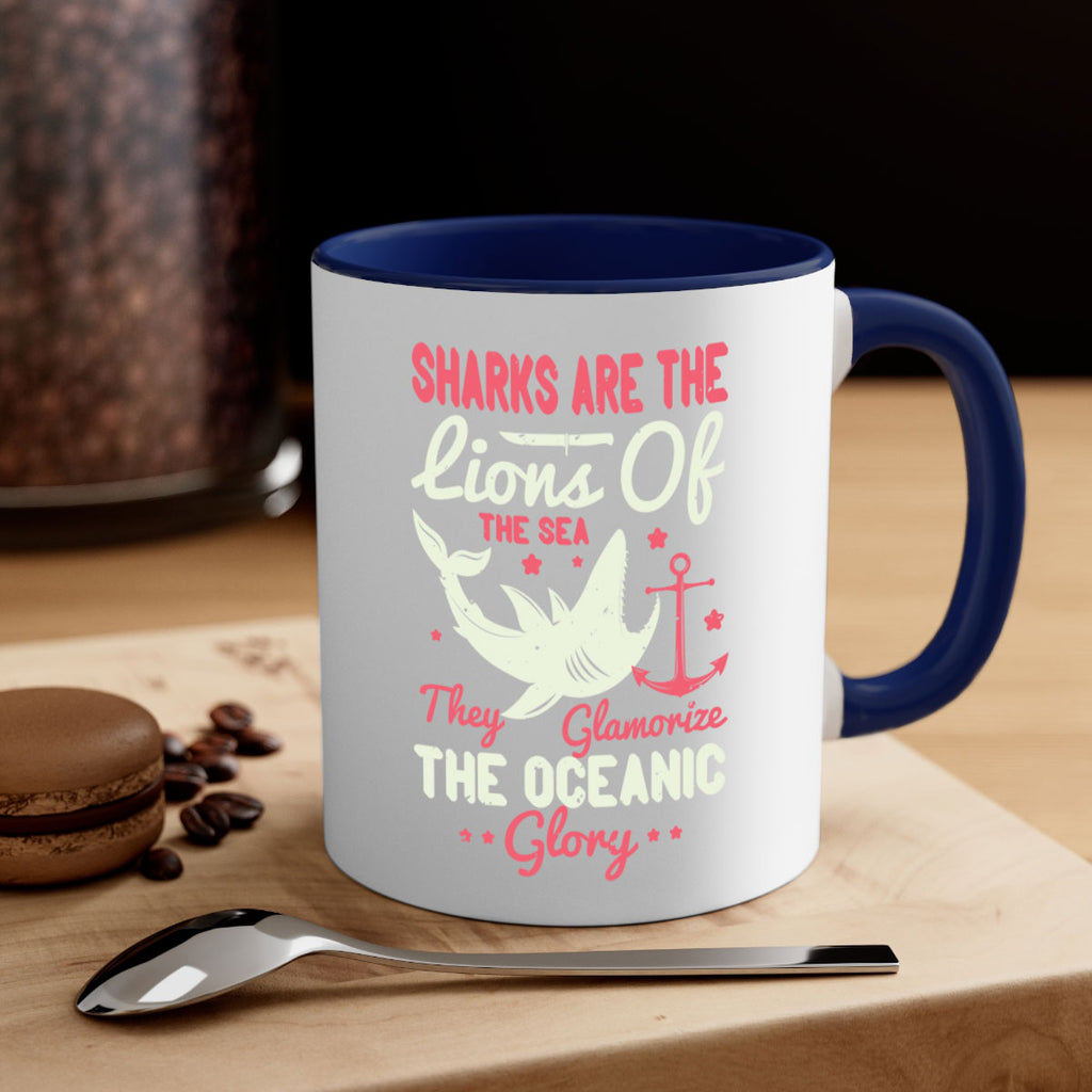 Sharks are the lions of the seaThey glamorize the oceanic glory Style 28#- Shark-Fish-Mug / Coffee Cup