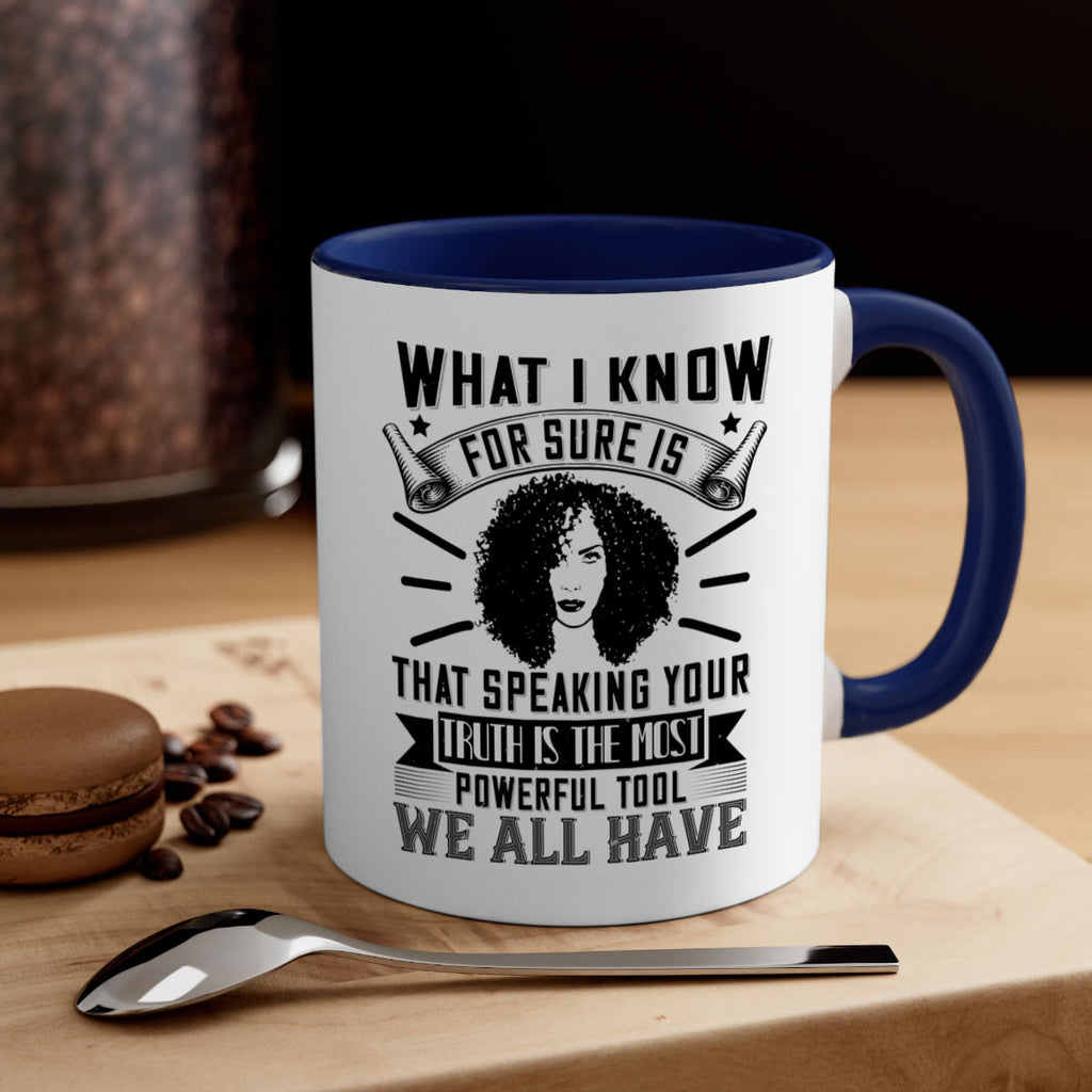 What I know for sure is that speaking your truth is the most powerful tool we all have Style 13#- Afro - Black-Mug / Coffee Cup