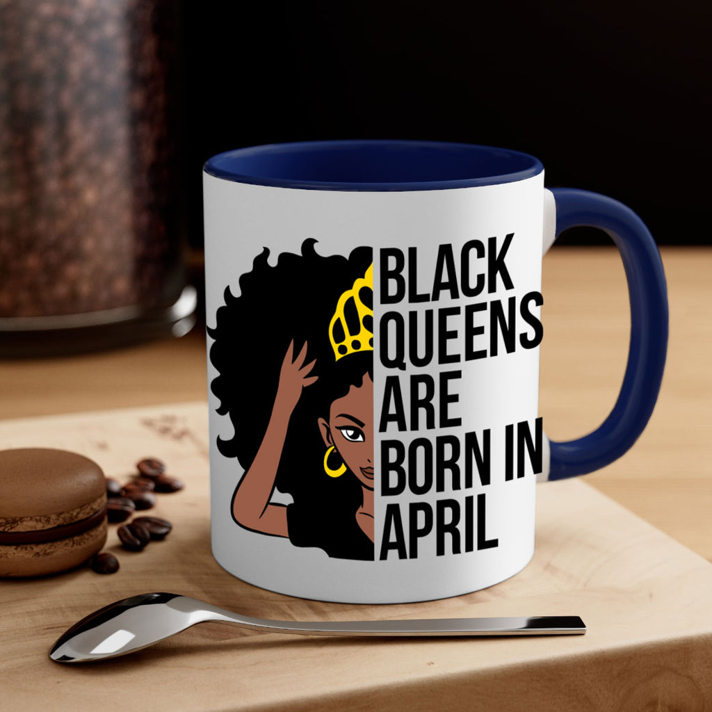 black queens are born in april 218#- black words - phrases-Mug / Coffee Cup