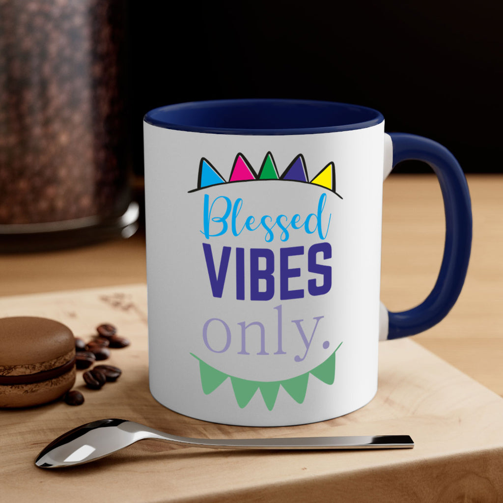 blessd vibes only- black words - phrases-Mug / Coffee Cup