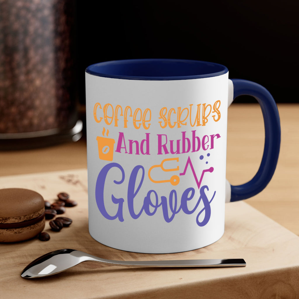 coffee scrubs and rubber gloves Style 392#- nurse-Mug / Coffee Cup
