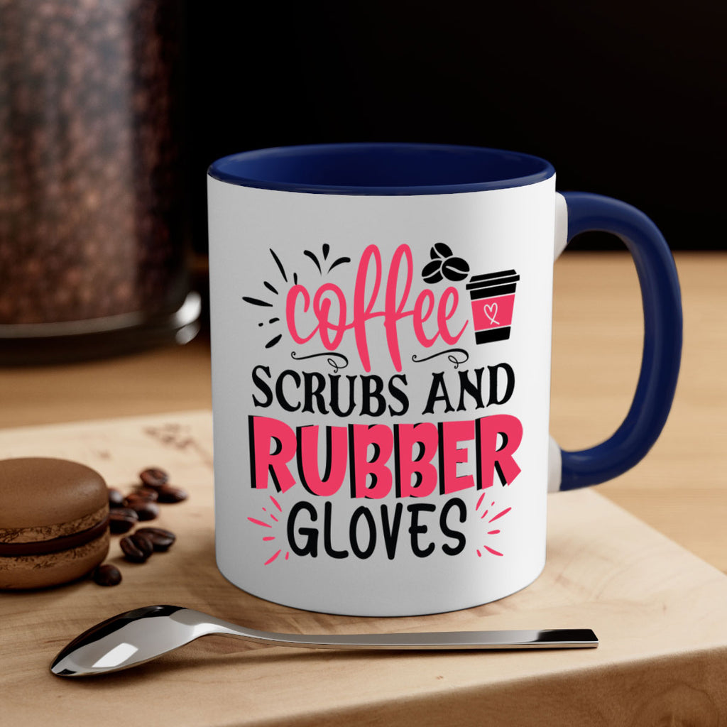 coffee scrubs and rubber gloves Style 393#- nurse-Mug / Coffee Cup