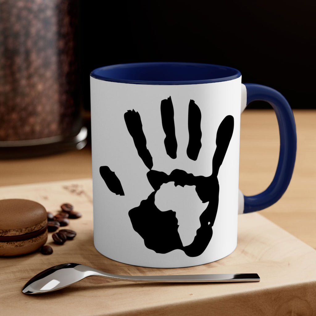hand with africa- black words - phrases-Mug / Coffee Cup