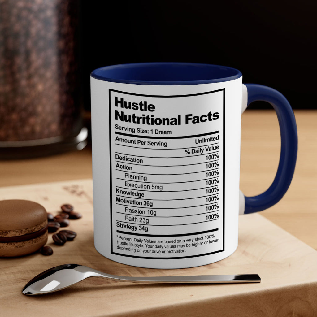 hustle nutritional facts 121#- black words - phrases-Mug / Coffee Cup