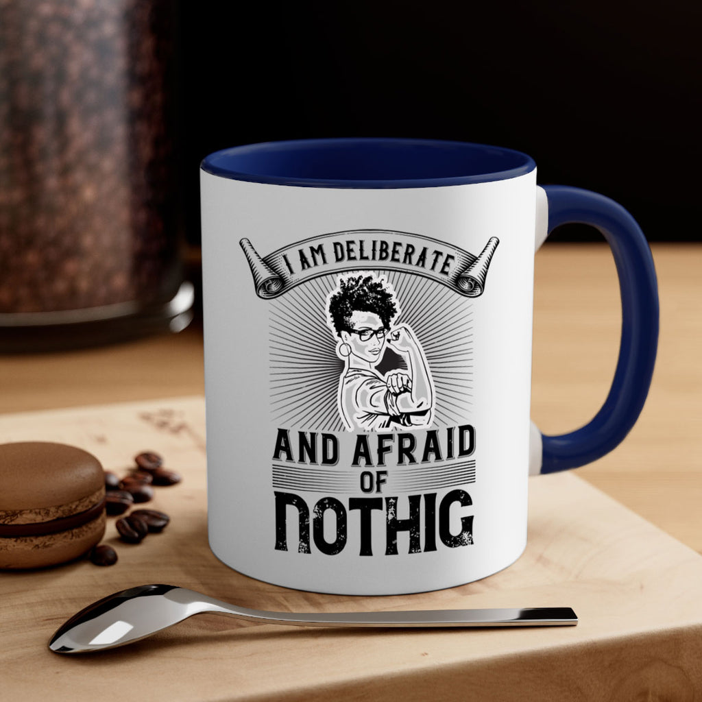 i am deliberate and afraid of nothing Style 31#- Afro - Black-Mug / Coffee Cup