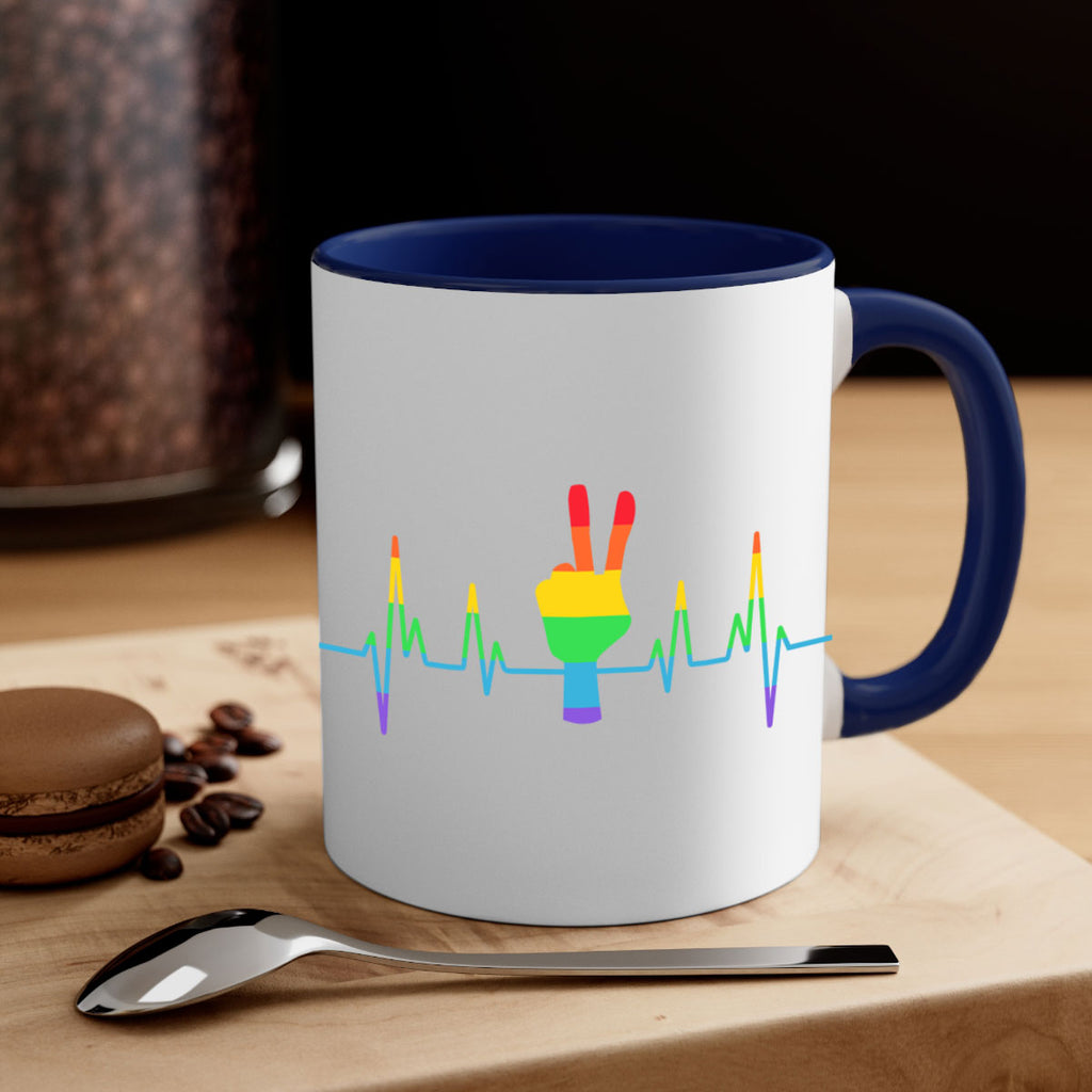 lgbt gay pride heartbeat lgbt 104#- lgbt-Mug / Coffee Cup