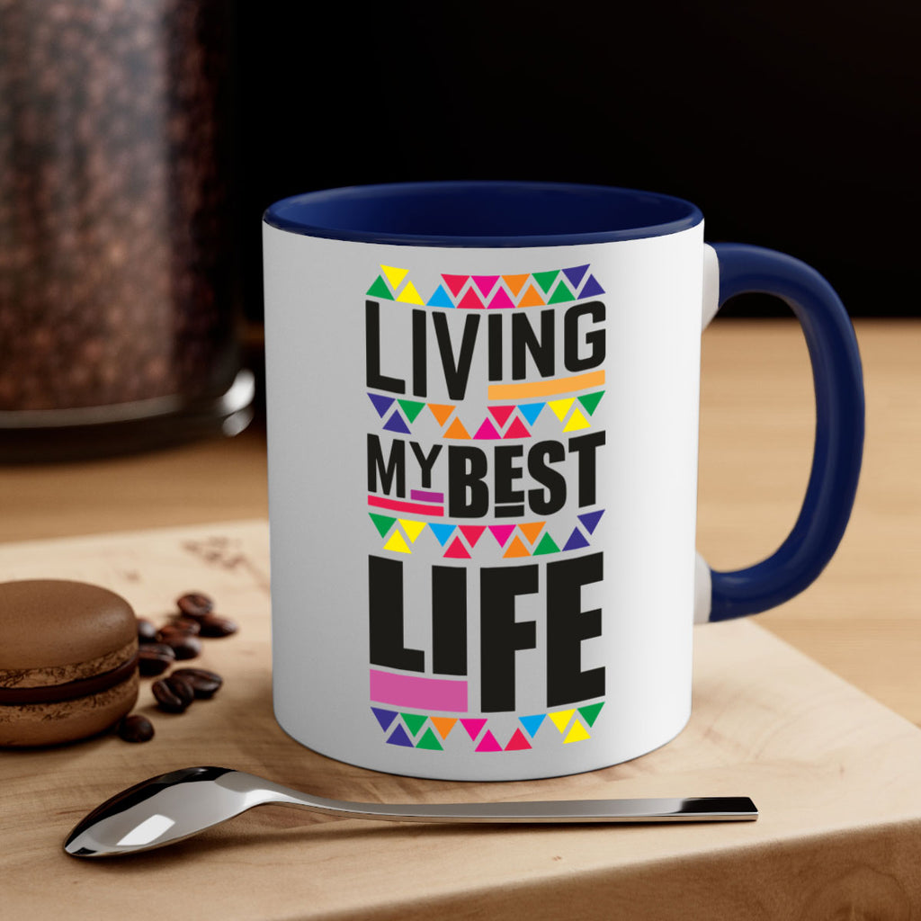 living my best life- black words - phrases-Mug / Coffee Cup