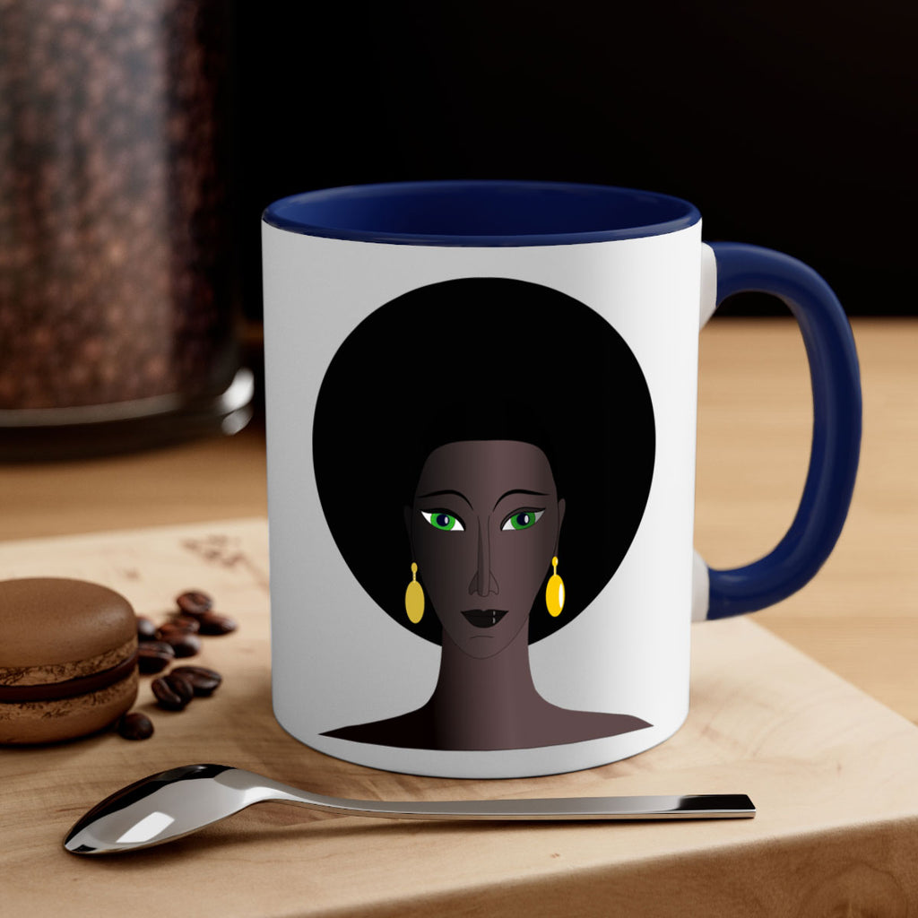 machovka black woman with green eyes 27#- Black women - Girls-Mug / Coffee Cup