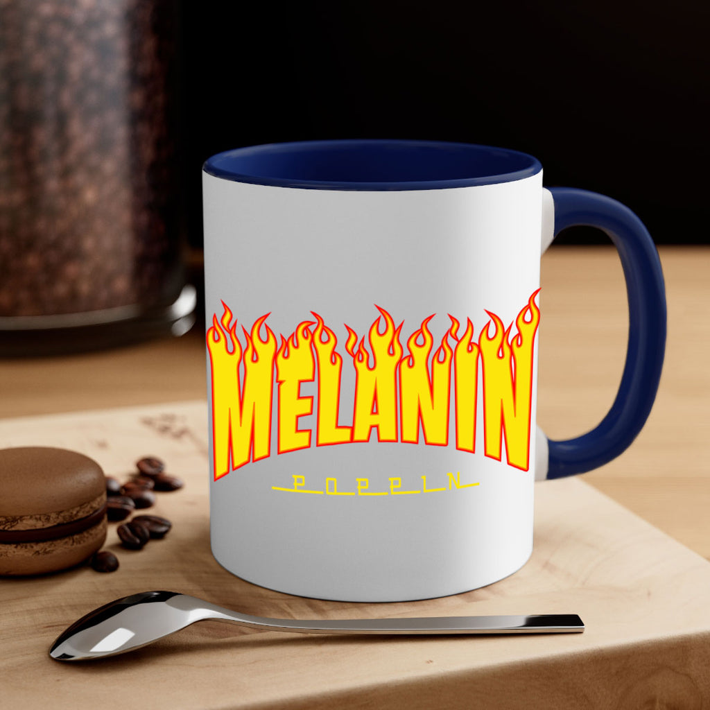 melanin poppin fire 87#- black words - phrases-Mug / Coffee Cup