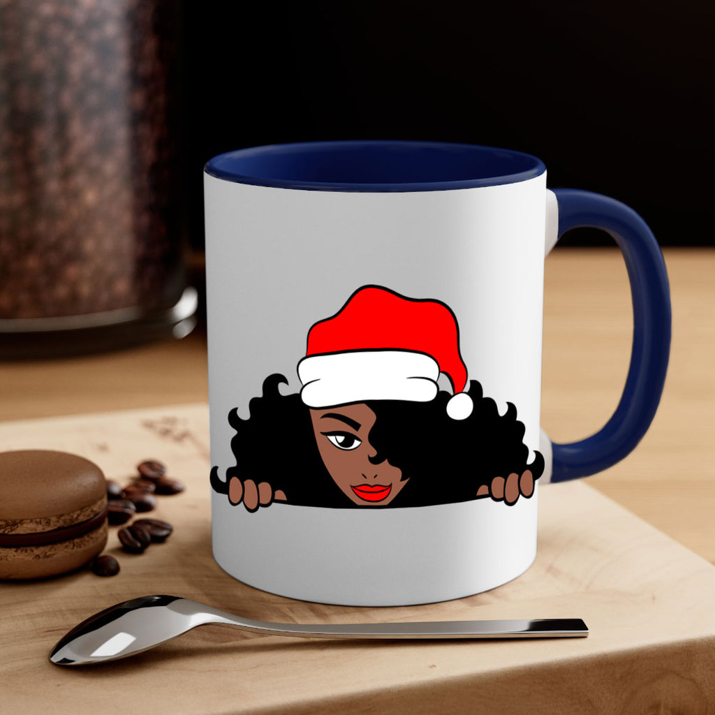 peekaboo santa girl 22#- Black women - Girls-Mug / Coffee Cup