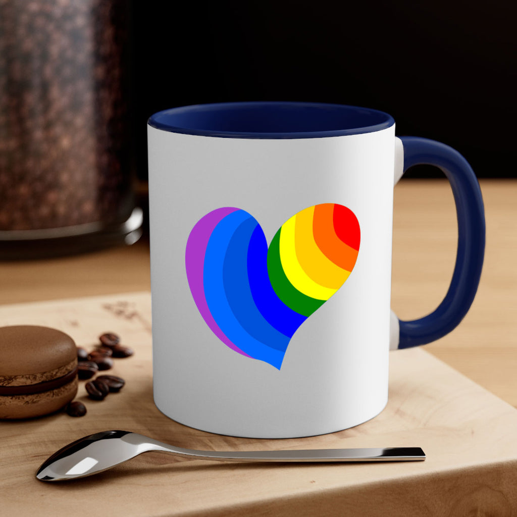 rainbow heart wavy 7#- lgbt-Mug / Coffee Cup