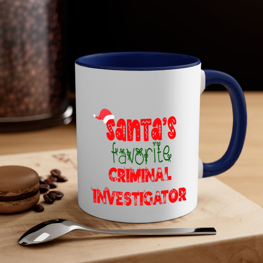 santas favorite criminal investigator style 756#- christmas-Mug / Coffee Cup
