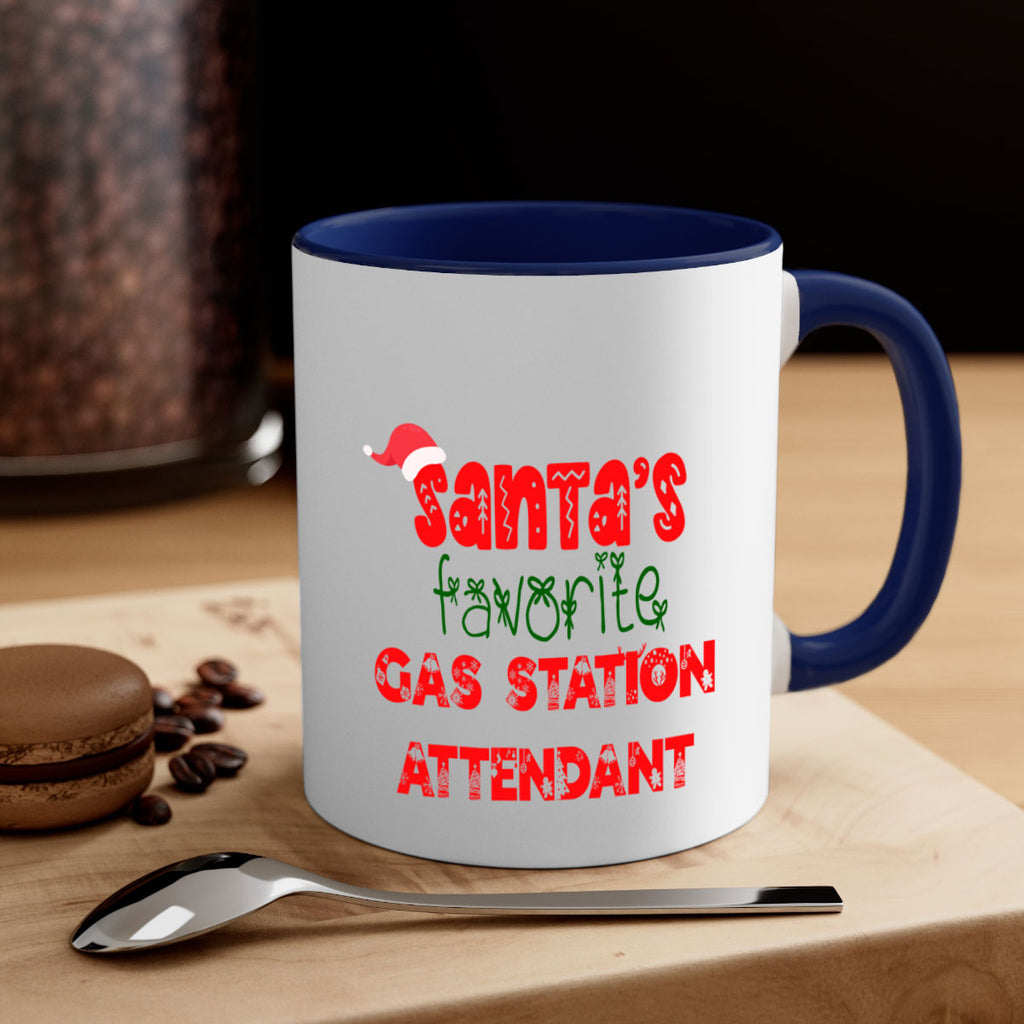 santas favorite gas station attendant style 836#- christmas-Mug / Coffee Cup