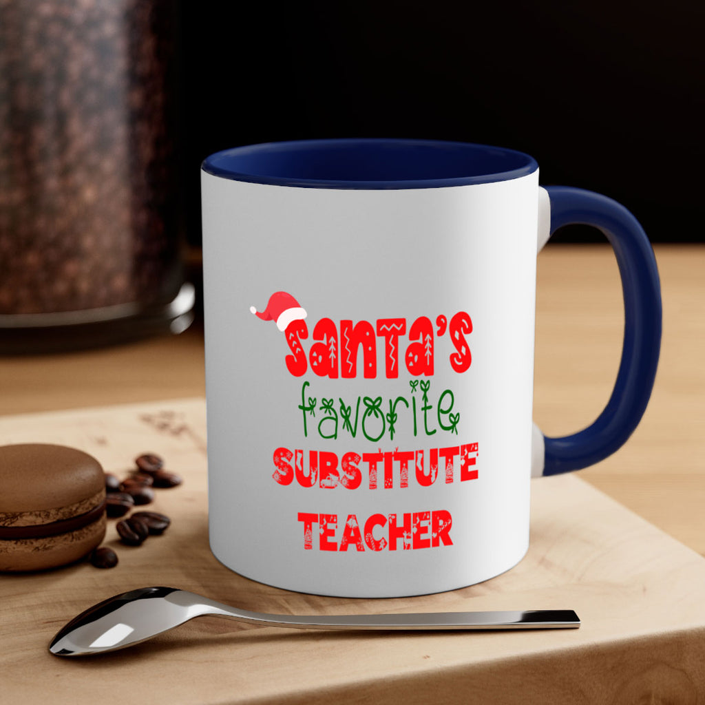 santas favorite substitute teacher style 1106#- christmas-Mug / Coffee Cup