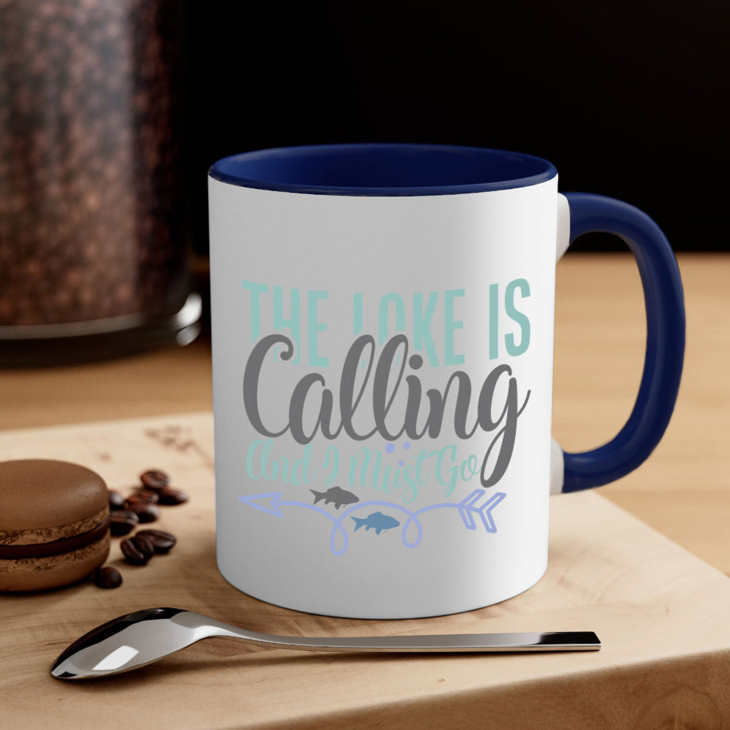 the lake is calling and i must go 194#- fishing-Mug / Coffee Cup