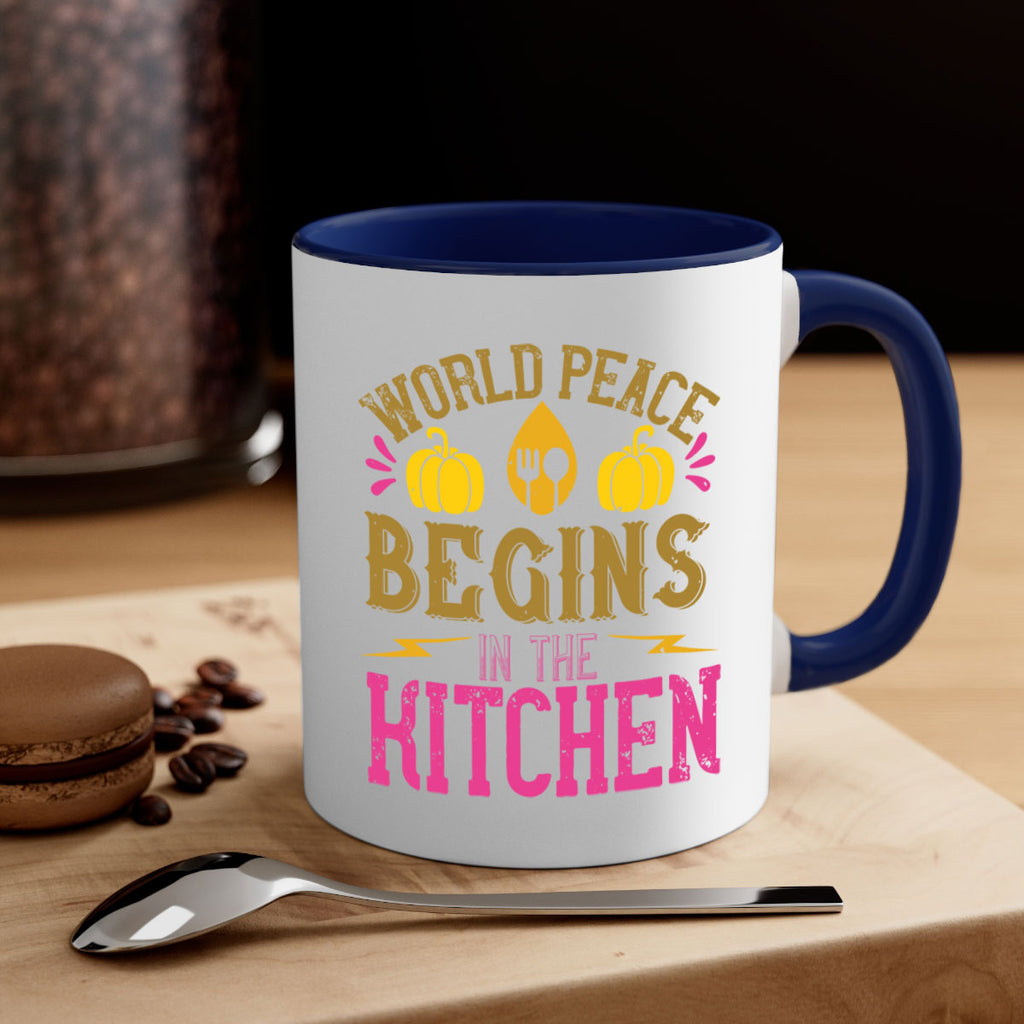 world peace begins in the kitchen 7#- vegan-Mug / Coffee Cup