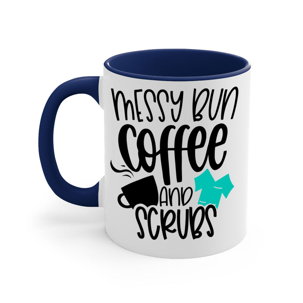 Messy Bun Coffee And Scrubs Style Style 132#- nurse-Mug / Coffee Cup