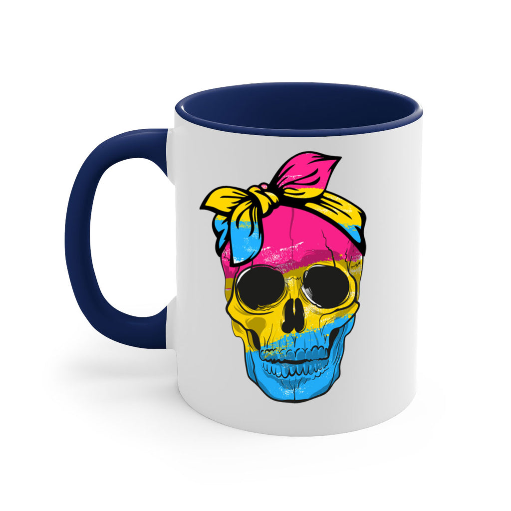 Pansexual Lgbtq Skull Gay Pride Png 30#- lgbt-Mug / Coffee Cup