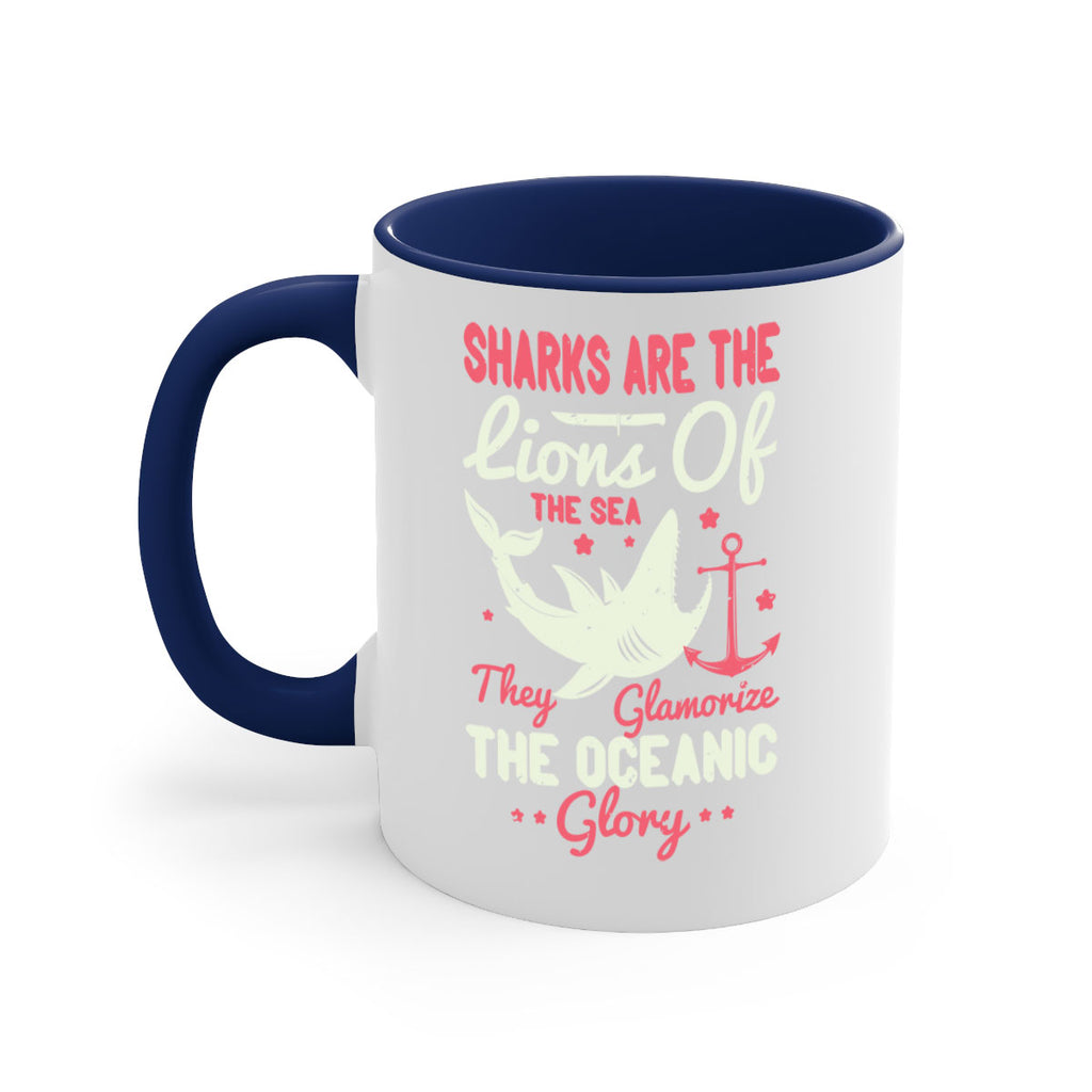 Sharks are the lions of the seaThey glamorize the oceanic glory Style 28#- Shark-Fish-Mug / Coffee Cup