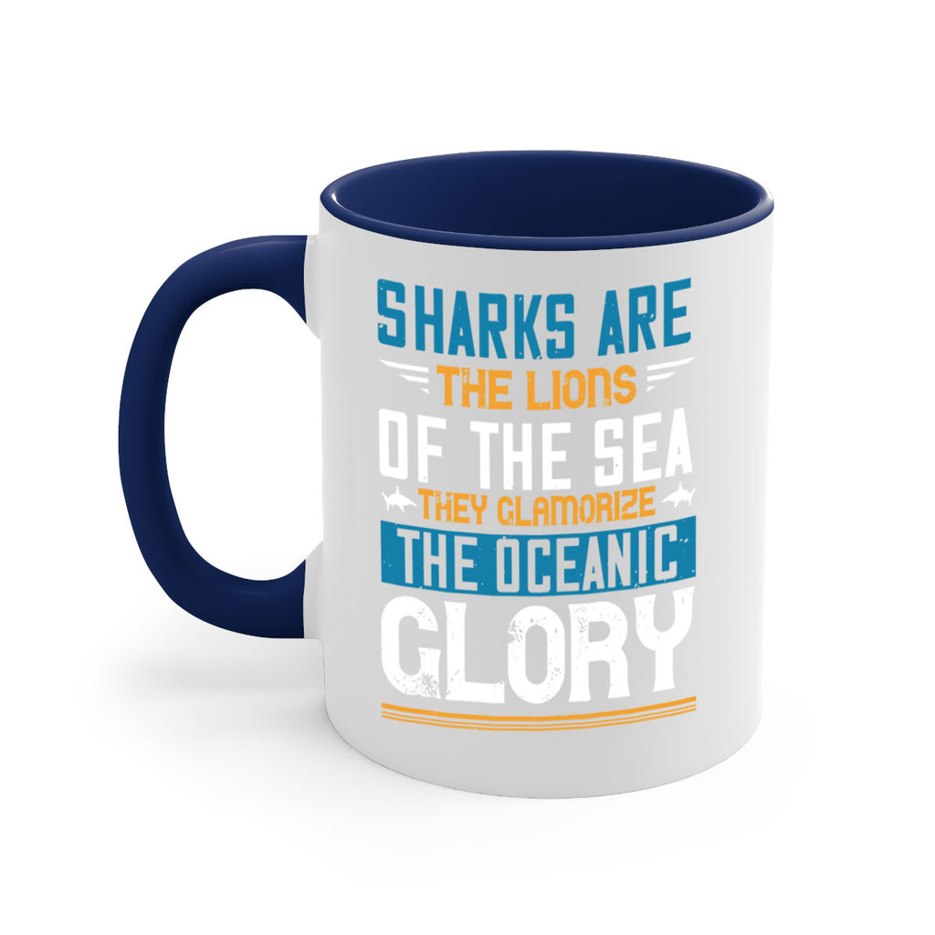 Sharks are the lions of the seaThey glamorize the oceanic glory Style 30#- Shark-Fish-Mug / Coffee Cup