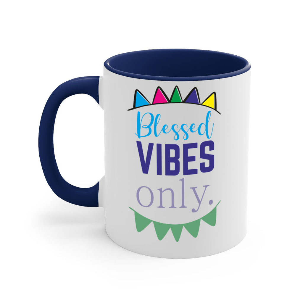 blessd vibes only- black words - phrases-Mug / Coffee Cup