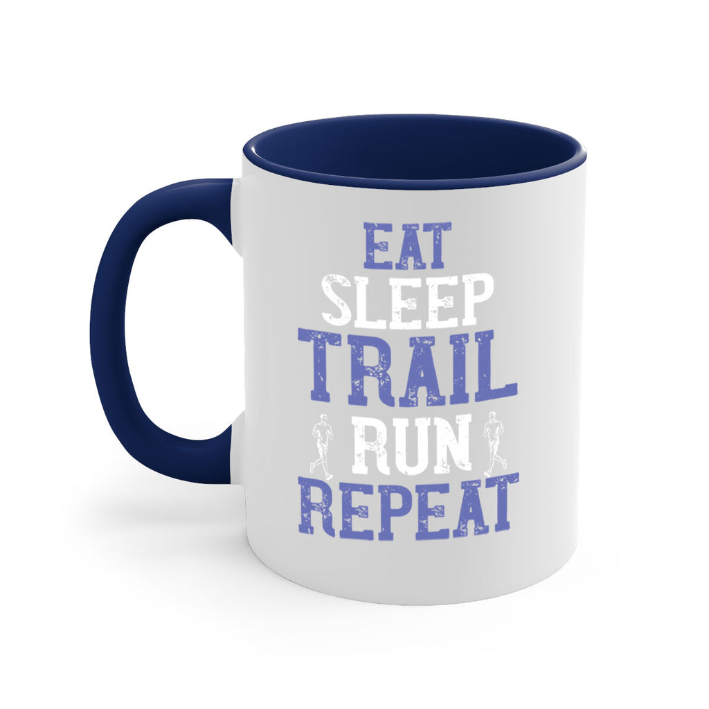 eat sleep trail run repeat 45#- running-Mug / Coffee Cup