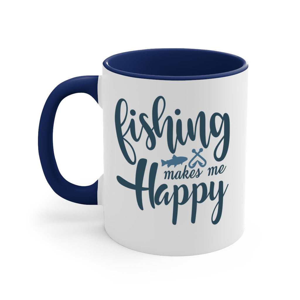 fishing makes me happy 136#- fishing-Mug / Coffee Cup