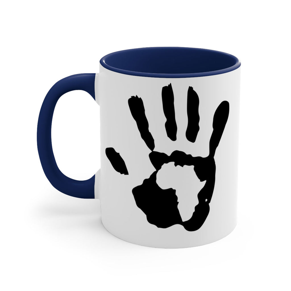 hand with africa- black words - phrases-Mug / Coffee Cup