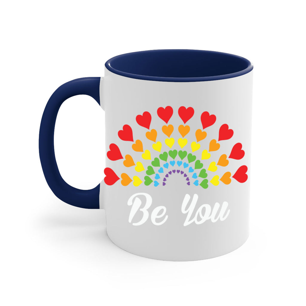 lgbtq be you rainbow heart lgbt 90#- lgbt-Mug / Coffee Cup