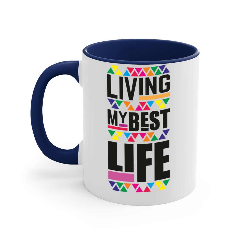 living my best life- black words - phrases-Mug / Coffee Cup