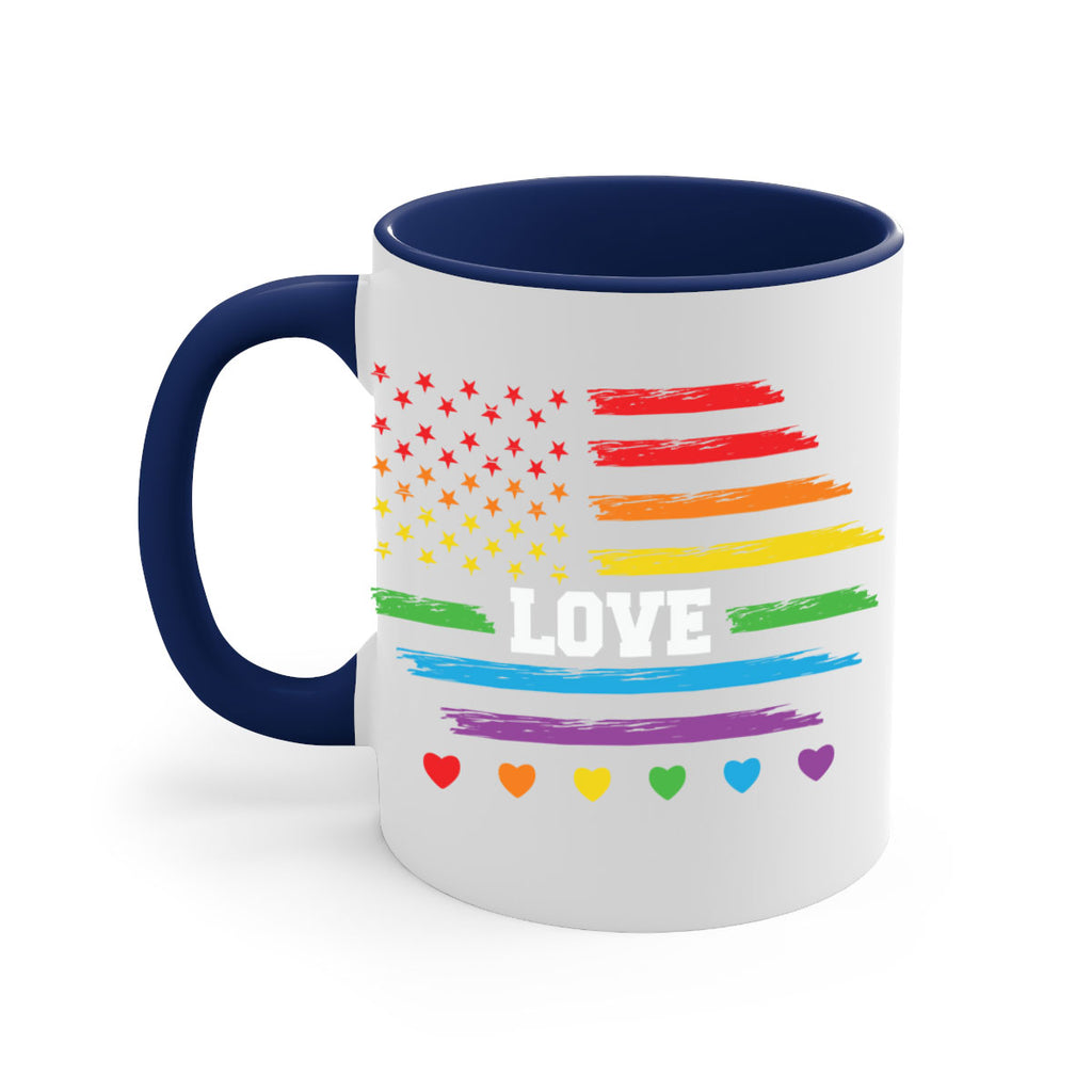 love rainbow american flag lgbtq lgbt 83#- lgbt-Mug / Coffee Cup