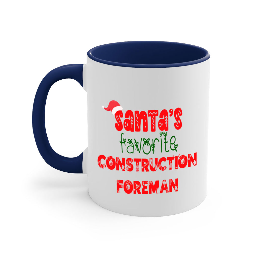 santas favorite construction foreman style 738#- christmas-Mug / Coffee Cup