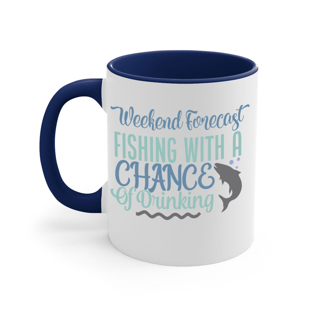 weekend forecast fishing with a chance of drinking 193#- fishing-Mug / Coffee Cup